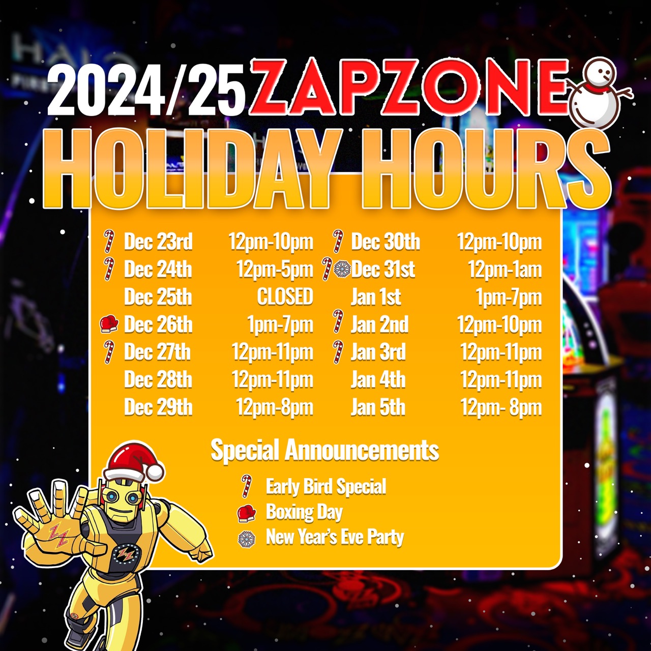 Holiday Hours Large