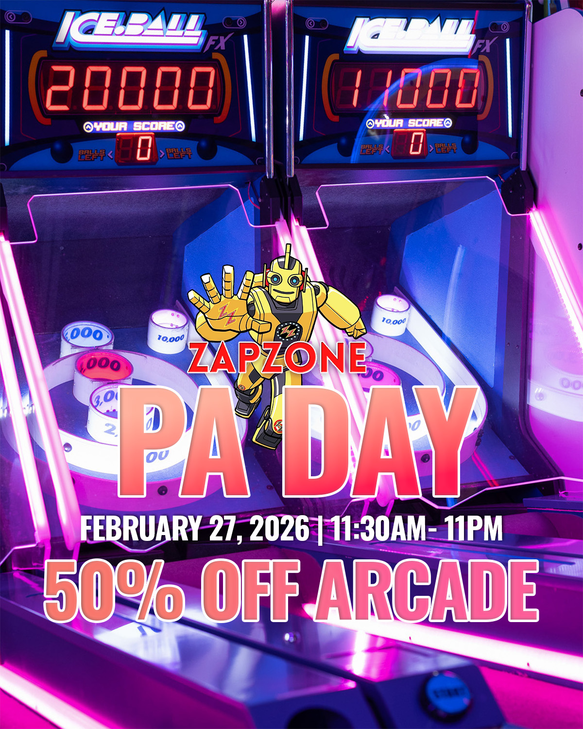 0 PA Day - Pricing & Promos - Zap Zone Family Fun Centre