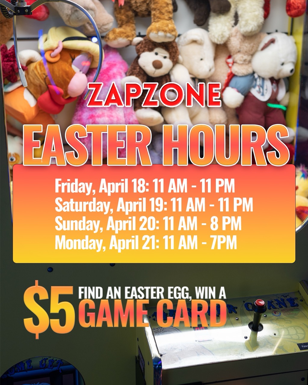 8b Large - Easter Weekend Specials - Zap Zone Family Fun Centre