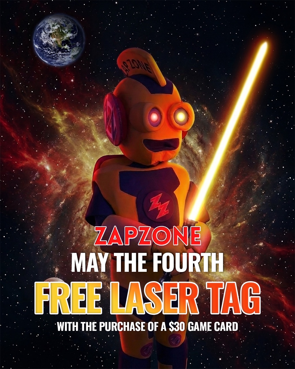 May the Fourth Promo Large - Pricing & Promos - Zap Zone Family Fun Centre