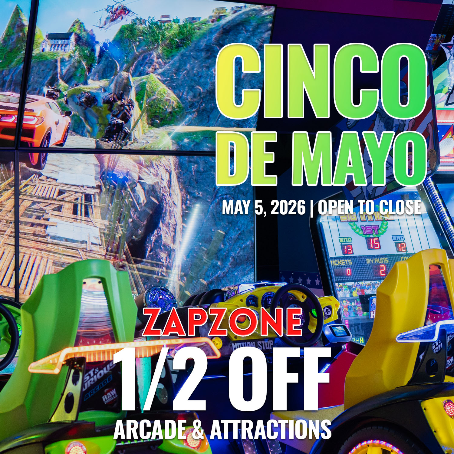 Cinco De Mayo Promo 1 - Cinco de Mayo Specials - Zap Zone Family Fun Centre