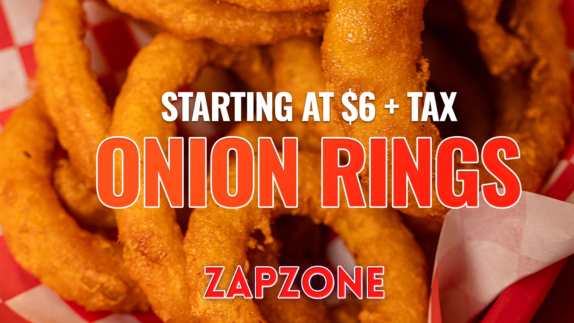8 Onion Rings TV - Pricing & Promos - Zap Zone Family Fun Centre